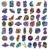 50 Folhas Transfronteiriças Desenho Animado Novo Estilo Neon Espaço Astronauta Grafite Adesivos Criativos Q Meng Decoração de Copo d'Água Caderno