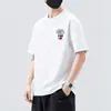 Ropa de Hombre Shanggu Verano Marca de Moda Estampado de Dibujos Animados Unisex Holgada Cuello Redondo Sudadera de Manga Corta Camiseta Casual Holgada