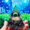 Piedras de Grava de Bola de Cristal Nueva Transfronteriza Pirámide Manualidades para el Hogar Adornos de Resina Adornos de Escritorio
