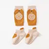 Set de Calcetines Protectores de Rodilla, Calcetines de Malla de Algodón Peinado Transpirables para Bebé, Calcetines Protectores de Rodilla Antideslizantes para Recién Nacidos, Clase A