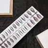Puntas de Uñas Artísticas Simples Transparentes Estilo Ojo de Gato Anchas Tiras Pre-hechas 30 Piezas Por Tamaño Uñas Portátiles Fábrica Directa Personalización