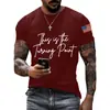 Camiseta Estampada de Cuello Redondo para Hombre Transfronteriza Europea y Americana, Top Casual de Manga Corta para Hombre de Venta Caliente en Verano