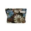Bolsa de Cosméticos de Flor Estilo Óleo, Bolso de Mano Simple Portátil, Bolso Casual para Teléfono Móvil al Caminar, Bolso de Mano, Estuche para Lápices de Alto Valor