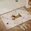 Alfombrilla de baño Lino sintético Felpudo Entrada Puerta de inodoro Absorbente de agua Antideslizante Secado rápido Alfombrilla para el hogar
