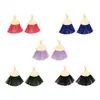 Diseño de Moda Celebridad de Internet Falda Pequeña de Múltiples Capas Pendientes de Borla en Forma de Abanico para Mujer Stylish Ol de Ins Pendientes de Otoño e Invierno de Gama Alta
