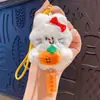 Lindo Colgante Llavero Conejo Mooncake para el Festival de Mediados de Otoño, Adorno para Mochila Escolar Femenina, Decoración de Coche, Regalo Pequeño