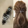 Novo Presilha de Mola Elegante Retrô Liga Presilha de Cabelo Strass Presilha de Rabo de Cavalo Acessório de Cabeça Simples Traseira Atacado Transfronteiriço
