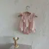 Bebê Verão Fino Super Fofo Desenho Animado Tridimensional Macacão Tudo-em-Um Bebê Menina Fofo Cem Dias Princesa Macacão de Escalada