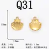 Nuevo Colgante de Acero Inoxidable de Oro Real 18K que Conserva el Color Estrella de Mar Concha Marina Joyería Hecha a Mano DIY Accesorios Colgante para Collar