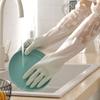 Guantes de invierno para lavar platos con forro polar limpieza de cocina y hogar goma duradera impermeable lavandería goma látex