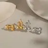 Pendientes Transfronterizos de Acero Inoxidable con Forma de Fruta Cereza Bañados en Oro de 18K, Pendientes Dulces de Dopamina que No se Desvanecen al por Mayor para Mujeres