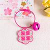 Llavero colgante de tarjeta acrílica original de doble cara buena suerte afortunado texto Jinbao bolsa colgante joyería llavero
