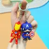 Llavero Colgante para Bolso de Superhéroe Transfronterizo Batman Capitán América Spider-Man Muñeco Tridimensional Venta al por Mayor
