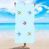 Toalla de playa absorbente de secado rápido, impresa, de microfibra, de terciopelo de doble cara, para natación, protector solar, chal, venta al por mayor