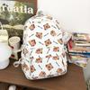 Bonita mochila escolar de carpincho para niña, de gran capacidad, con estampado de carpincho, informal y de gran valor.