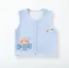 Colete de bebê para primavera e outono, adequado para recém-nascidos e bebês, unissex, forrado com fleece para o inverno, colete pequeno infantil, algodão