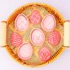 Moldes para Galletas Serie Pascua, Moldes para Galletas Dibujos Animados 3D Huevo de Pascua, Galletas Impresas Simuladas Lazo DIY