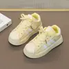 Zapatos de Tabla Nuevos de Primavera y Otoño para Niños, Zapatos Blancos para Niñas, Suela Suave Antideslizantes, Zapatos Deportivos Casuales para Niños, Puntera de Concha, Niños Medianos y Grandes