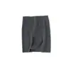 Conjunto de Tricô de Algodão Bolong Edição Matinal Casual Estilo Universitário Lavável à Máquina Alta Contagem de Fios - Moletom Color Block/Saia com Cintura Elástica para Outono