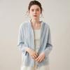 2025 Nueva Chaqueta de Punto Otoño e Invierno Holgada Perezosa Accesible Lujo Cardigan de Cachemira para Mujer con Capucha Torcida Cremallera Lana