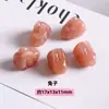 Pedra da lua laranja natural gato sem rosto amor flor de cinco pétalas pedra do sol acessórios de escultura para joias diy produtos semi-acabados atacado