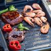 Prato de Grelha para Uso Doméstico e Externo Placa de Fritura Grande Espessada Placa de Grelha a Carvão Esmaltada Placa Antiaderente Ferramentas de Churrasco Placa de Grelha