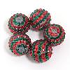 5/pacote contas de resina listradas com diamantes cor de resina listrada contas soltas pulseira DIY pulseira contas joias
