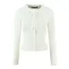 Exportación Transfronteriza Ropa de Mujer Otoño 2025 Estilo Europeo y Americano Chaqueta Cardigan con Cinturón + Conjunto de Falda Lápiz de Punto para Mujer