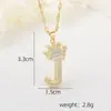 Accesorios de Collar con Letra de Zirconia Incrustada de Cobre Nuevo Transfronterizo Hip-Hop Doble Capa Corona Colgante de 26 Letras Inglesas