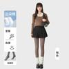 10A Meia-calça de Algodão Puro Listrada Vertical Feminina Outono e Inverno Fosca Alta Elasticidade Aparência Emagrecedora Pernas Bonitas Leggings Quentes de Compressão