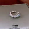Anillo Abierto Flor Estrella de Zirconia, Moderno y Elegante, Anillo de Dedo Índice de Alta Gama, Diseño de Nicho, Anillo Dulce y Fresco Estilo Ins