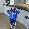 Conjunto de Parka de Polar Ultraman con Gafas de Tira Reflectante para Niños Otoño e Invierno Elegante para Niños Pequeños Moderno