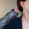 Brincos Circulares Metálicos S925 Coreanos Exagerados Versáteis Novos Modernos Estilosos Estilo Balada da Moda para Mulheres