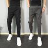 Pantalones de Hombre Color Sólido Sueltos Pantalones Harem Casuales Pantalones de Pierna Coreanos Elásticos Pantalones de Pierna Recortada Modernos Ropa de Trabajo Casual Todo Combinable