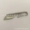 Chaveiro EDC para atividades ao ar livre em aço inoxidável Abridor de garrafa de aço inoxidável Chave de fenda Faca portátil para abrir embalagens Fivela de ferramenta multifuncional