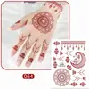 Pegatinas de Tatuajes Temporales de Transferencia al Agua Color Carmesí Boda Mano Pie Cuerpo Tatuaje Temporal Escenario Festival Baile de Graduación Disfraz