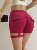 Shorts de Yoga Estilo Europeu e Americano para Trabalho, Justos e Sexy com Argolas nas Pernas, Shorts Quentes Esportivos Levanta Bumbum Pêssego, Novo Modelo 2026 para Maratona