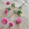 5 cabeças flocado pequena beleza crisântemo de mil camadas decoração de casamento arranjo de flores fileira de chão flor sala de estar exposição Hot Wheels flor artificial atacado