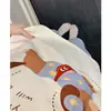 Novos Pijamas Estilo Coreano para Mulheres, Verão Estilo Cartoon Ins, Roupa de Casa Casual de Algodão Penteado para Meninas e Estudantes, Manga Curta, Pode Ser Usado Fora