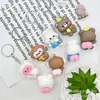 Chaveiro de Animal Cartoon Bunda Boneca Pingente Chaveiro Coelho Boneca Pingente Acessórios Boneca Atacado