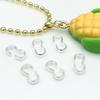 Platino Chapado en Oro Real de 18 Quilates Color Plata Grueso Conserva el Color Hebilla Abierta en Forma de 3 Hebilla de Conexión Colgante Colgante Accesorios para Joyería DIY