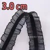 Encaje Plisado de Encaje Bilateral Colorido de 2.5 cm Juguete Joyería Gasa de Nieve Banda Elástica Encaje de Hongo Transparente