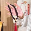 Contas de Bodhi Vermelhas com Pingentes de Fígado de Porco, Novas Contas de Oração Portáteis Estilo Chinês, Pulseira de Oração Unissex Atacado