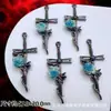 Accesorios de Estilo Oscuro Estilo Europeo y Americano Mariposa Negra Pistola Cruz de Rosa Colgante Pulsera de Cuentas DIY Collar