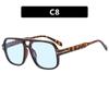 Gafas de sol vintage 2025 con montura grande y doble haz en forma de T, nuevas gafas de sol estilo aviador de red roja con interior de red roja para mujer