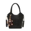 Bolso Tote Bandolera Retro de Moda Bolso Pequeño para Mujer 2024 Nuevo Color Sólido Mano Bolso Cuadrado Pequeño Bolso de Hombro Tipo Cubo