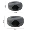 Nido de Gato de Fieltro, Transpirable, Casa para Gatos de Cuatro Estaciones, Forma Redonda Hecha a Mano, Extraíble y Lavable, Cierre de Cremallera, Juguete para Gatos Rosquilla
