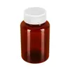 Botella de Plástico Transparente de 100 ml para Empaque Sólido y Líquido, Botella Pequeña Transparente Tipo Cápsula para Medicamentos, Botella de Plástico PET de 250 ml