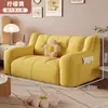 Sofá perezoso para dormitorio, tamaño pequeño, adecuado para relajarse y dormir, ideal para apartamentos de alquiler, sofá doble para sala de estar, sillón sofá individual informal