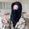 Sombrero Lei Feng con Cremallera Otoño e Invierno Bufanda Cálida con Forro Polar Sombrero Todo en Uno Sombrero de Esquí a Prueba de Viento para Ciclismo al Aire Libre Sombrero con Protección para los Oídos